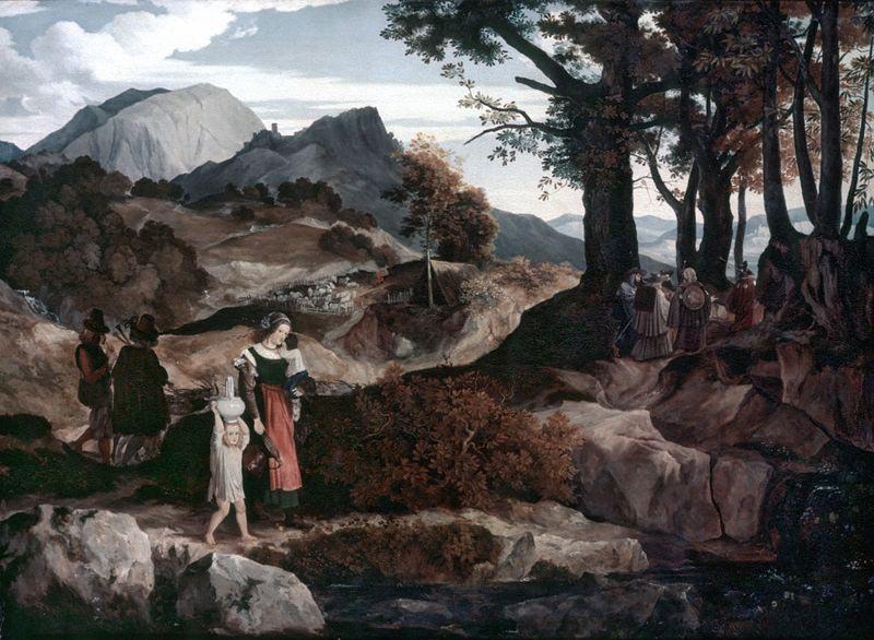 Carl Philipp Fohr Gebirgslandschaft bei Subiaco mit Hirten oil painting picture